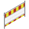 Panel fence | according to TL | film RA2/B | length: 1.60 m | red / yellow